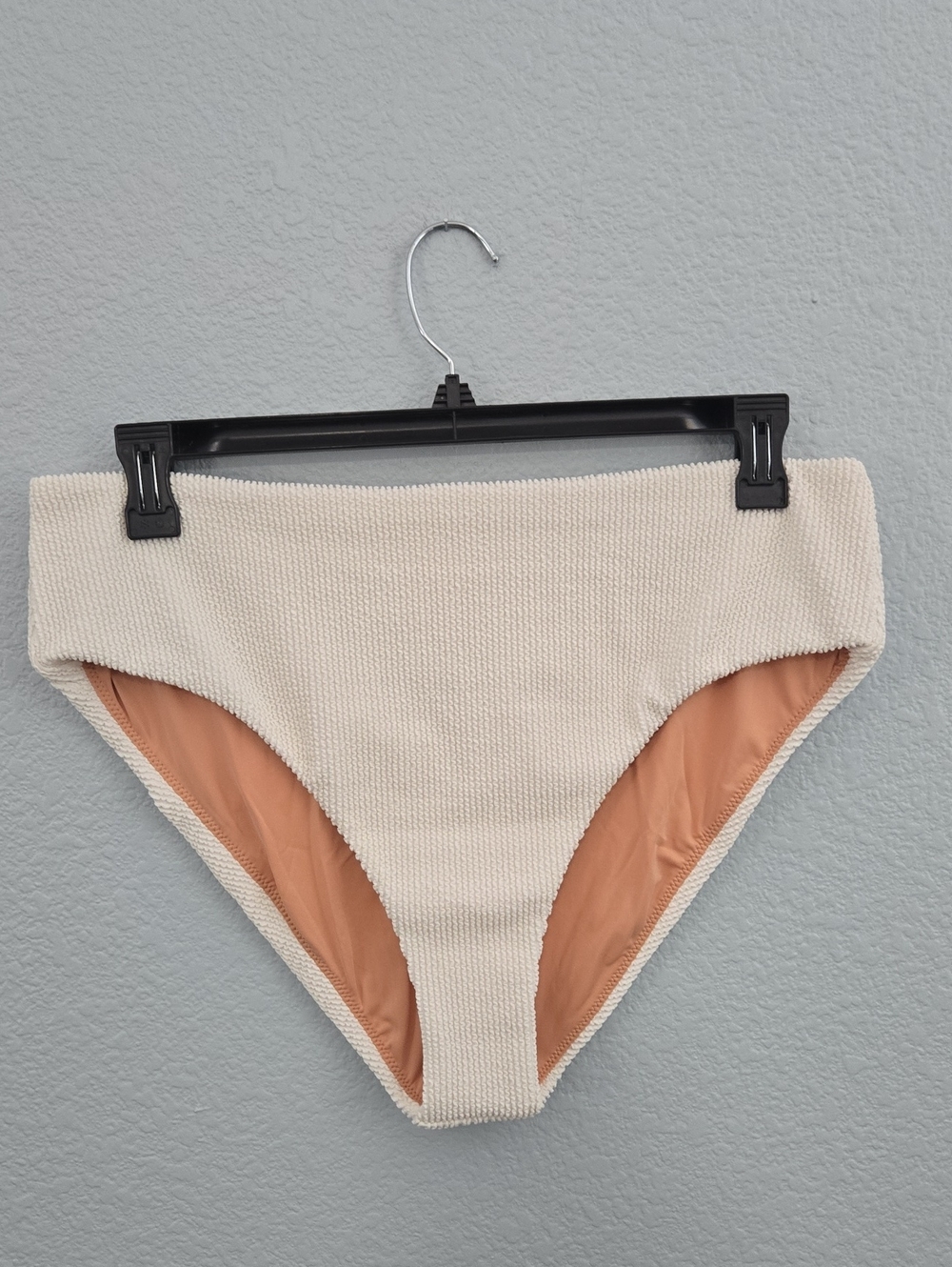 NWT J CREW Textured White Bandeau Bikini Top & High Waist Bottoms Lined 2x T XXL - Picture 8 of 12